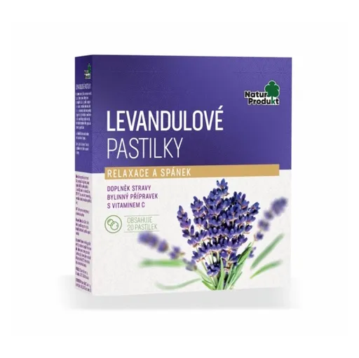 NATURPRODUKT Levanduľové pastilky 20 kusov