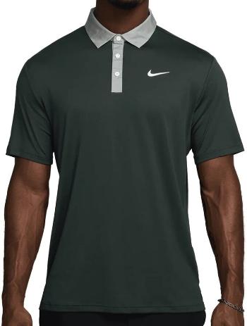Nike Dri-Fit Tour Contrast Mens Night Forest/Clay Green/Pale Ivory M Polo košeľa