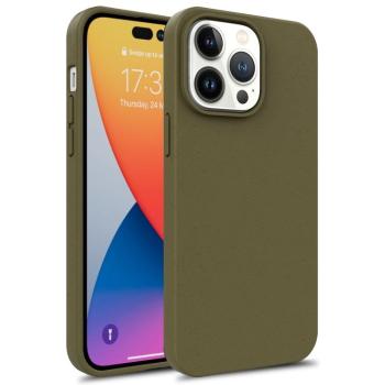 ECO RUBBER Ochranný obal Apple iPhone 14 Pro tmavozelené