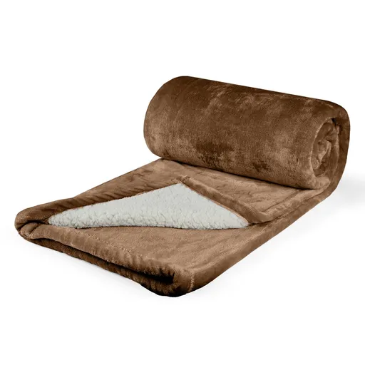 Polášek Mikroflanelová deka s barančekom - Oriešková | 100 x 150 cm