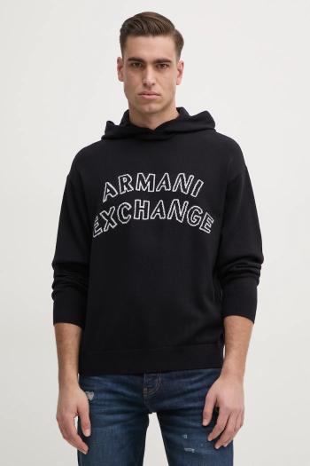 Sveter s prímesou vlny Armani Exchange pánsky, tmavomodrá farba, tenký, 6DZM2Y ZM4NZ