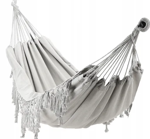 Chomik Záhradná závesná sieť BOHO | sivá 200 x 150 cm