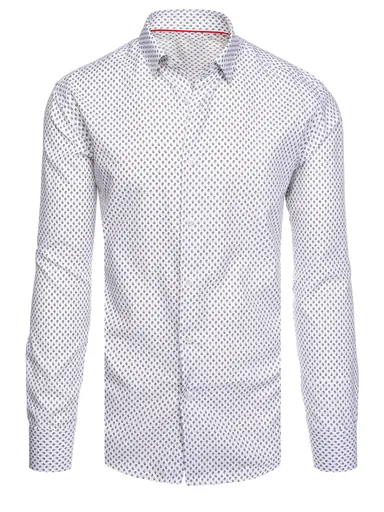 Pánska košeľa s dlhým rukávom Farba Biely DSTREET DX2507