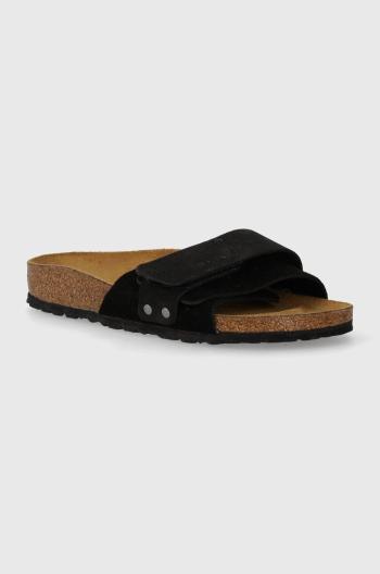 Kožené šľapky Birkenstock Oita dámske, čierna farba, 1024200
