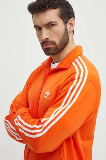 Mikina adidas Originals pánska, oranžová farba, s nášivkou, IR9902