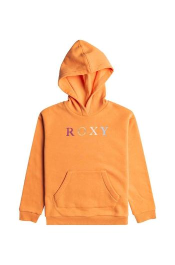Detská mikina Roxy WILDESTDREAMSHB OTLR oranžová farba, s kapucňou, s potlačou