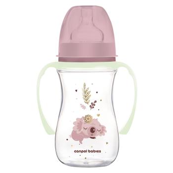 CANPOL BABIES Antikoliková fľaša EasyStart sleepy koala ružová 240 ml