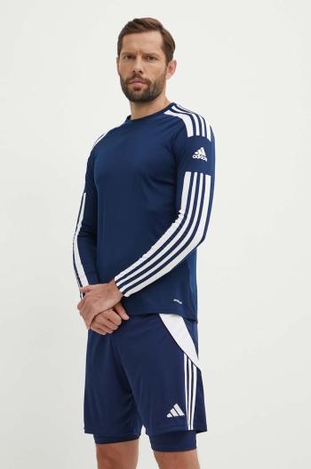 Tréningové tričko s dlhým rukávom adidas Performance Squadra 21 tmavomodrá farba, vzorovaný, GN5790