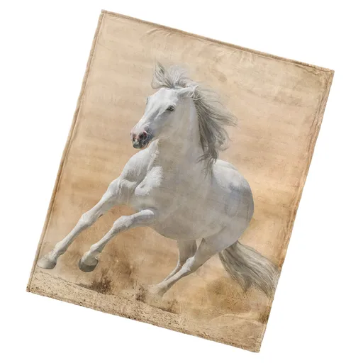 BedTex Deka mikroplyš Kôň Bělouš, 130 x 160 cm