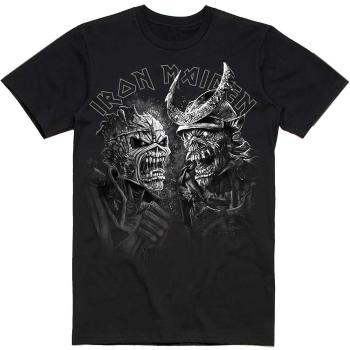 Iron Maiden tričko Senjutsu Large Grayscale Heads Čierna XXL