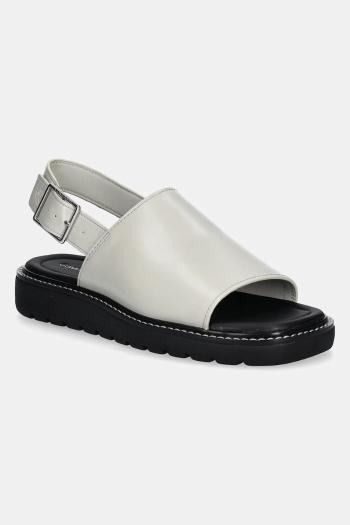 Sandále Calvin Klein Jeans SQ MOLDED SANDAL SLING MG LTH dámske, béžová farba, YW0YW01711