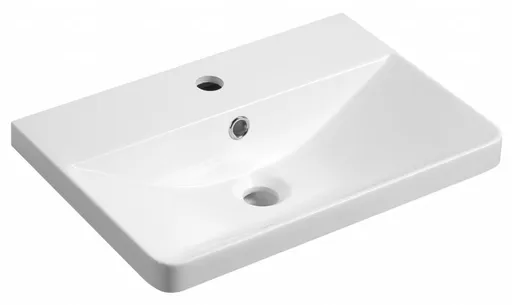 AQUALINE - SEN nábytkové umývadlo, liaty mramor, 51x35cm, biela SN510