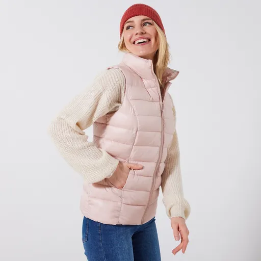 Nepremokavá prešívaná vesta na zips