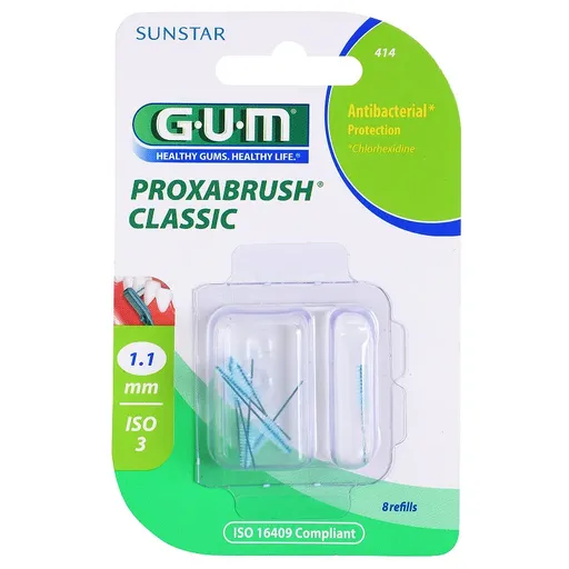 G.U.M Proxabrush Classic náhradné medzizubné kefky v blistrovom balení 1,1 mm 8 ks