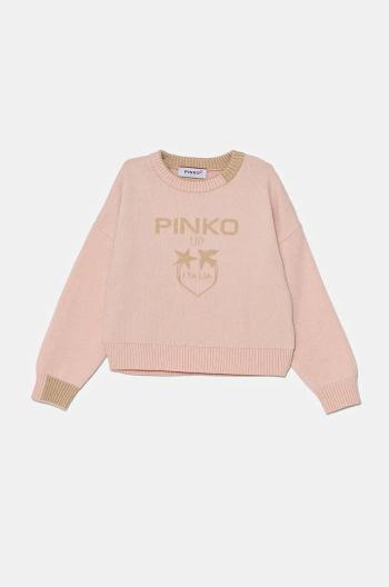 Detský sveter Pinko Up ružová farba, tenký, F4PIBGJP108