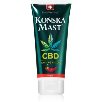 SwissMedicus Koňská mast s CBD hřejivá masť s hrejivým účinkom 200 ml