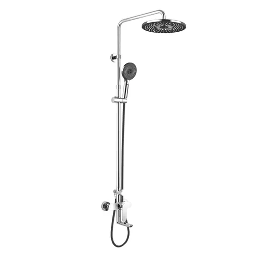 Mereo Mada vaňová batéria s hlavovou guľatou sprchou, čierna CBE60101SFM