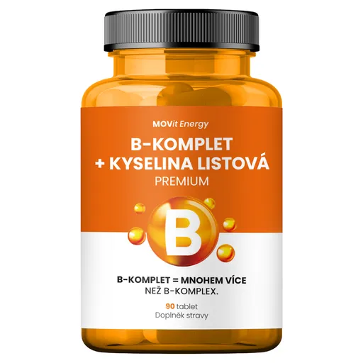 MOVIT ENERGY B-Komplet + kyselina listová premium 90 tabliet