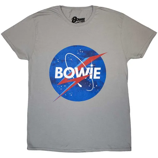 David Bowie tričko Starman Logo Šedá S