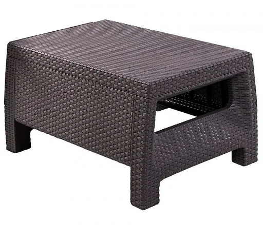 DEOKORK Záhradný ratanový stolík CORFU (hnedá)