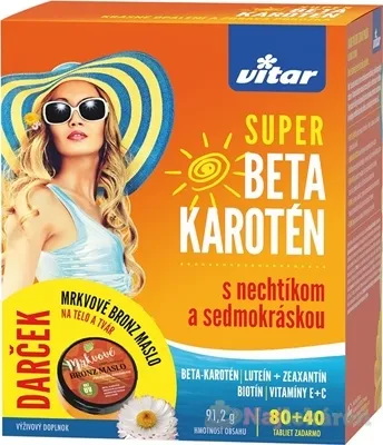Vitar Revital Super Beta-karotén s nechtíkom a sedmikráskou 80 + 40 tabliet