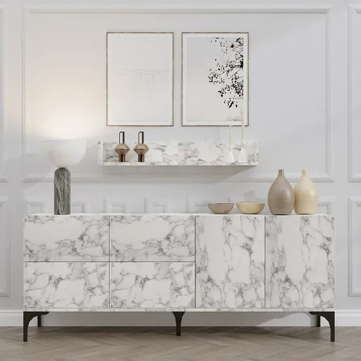 Skrinka s poličkou Stella Carrara Marble