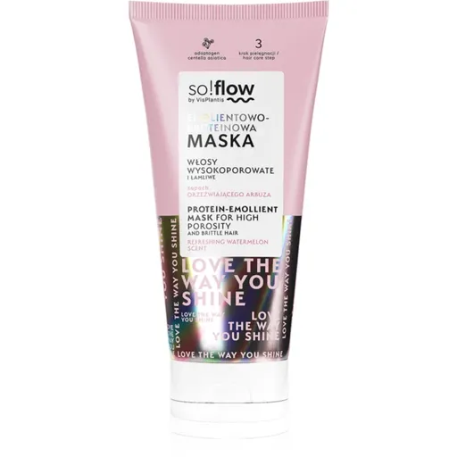 so!flow High Porosity Hair Protein-Emollient Mask posilujúca maska pre lámavé a namáhané vlasy 200 ml