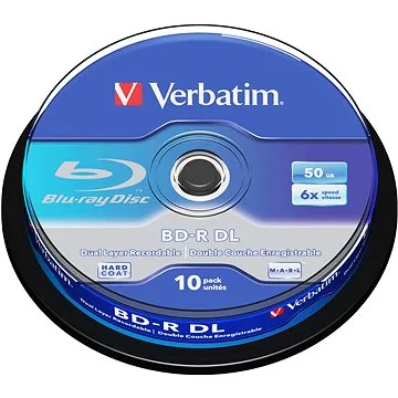 Verbatim BD-R 50 GB Dual Layer 6×, 10 ks Cake-Box (43746)