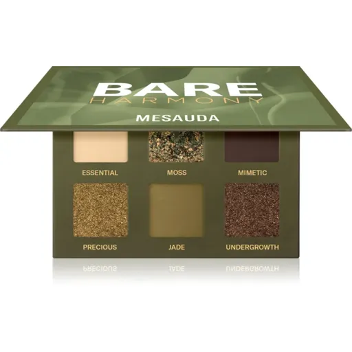 Mesauda Milano Bare Harmony paletka očných tieňov odtieň 205 Hidden Green 6x1 g