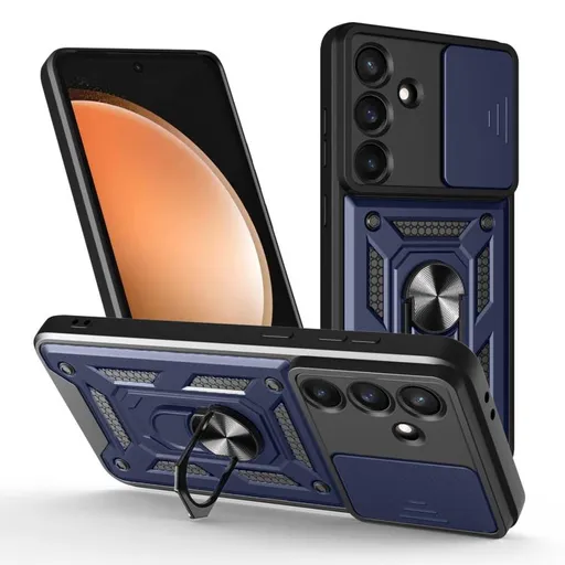 RING CAMERA Kryt s držiakom pre Samsung Galaxy S25 FE modrý