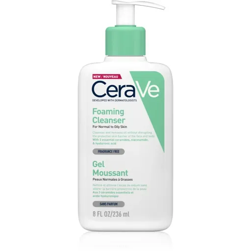 CeraVe Cleansers Foaming Cleanser čiastiaci penivý gél pre normálnu až mastnú pleť 236 ml
