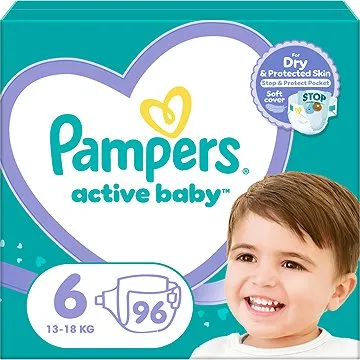 PAMPERS Active Baby veľkosť  6 (96 ks) – mesačné balenie (8001090951892)