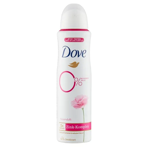 DOVE 0% ALU Ruže a Jazmín dezodorant sprej 150 ml