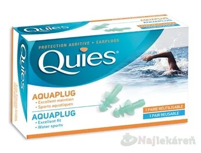 Quies Aquaplug Silikonové špunty do vody 1 pár