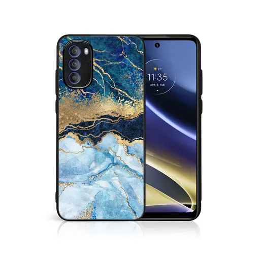 MY ART Ochranný kryt pre Motorola Moto G31 / G41 BLUE MARBLE (141)
