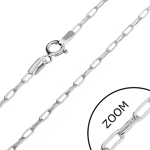 Retiazka zo striebra 925 - tenké skosené oválne očká, 1,8 mm