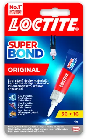 LOCTITE SUPER BOND ORIGINAL - Sekundové tekuté lepidlo 0,004 kg