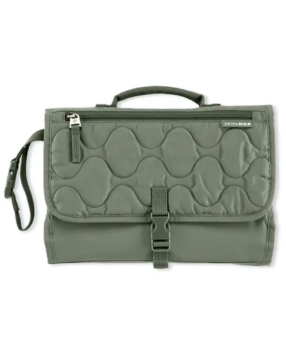 SKIP HOP Podložka prebaľovacia cestovná 2v1 Pronto Dark sage