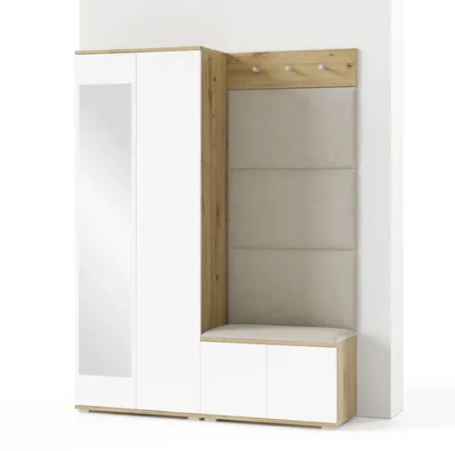 ArtPK Predsieň SEVILLA 1 | dub artisan/biela so zrkadlom Farba: Trinity 01