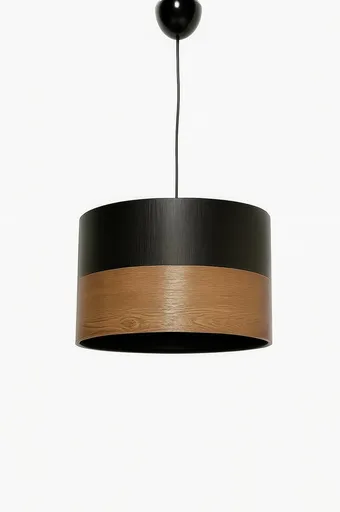 Závesný luster TM122 čierna, hnedá