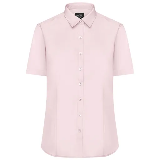 James & Nicholson (Daiber) Dámska košeľa s krátkym rukávom JN679 - Svetloružová | 2XL