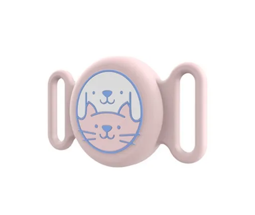 PROTEMIO PET LOCATE Obal pre Apple AirTag na obojok psa / mačky svetloružový