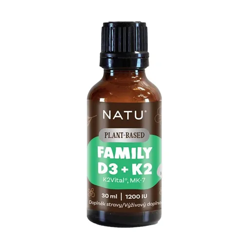 NATU Family vitamín D3+K2 vegan 30 ml