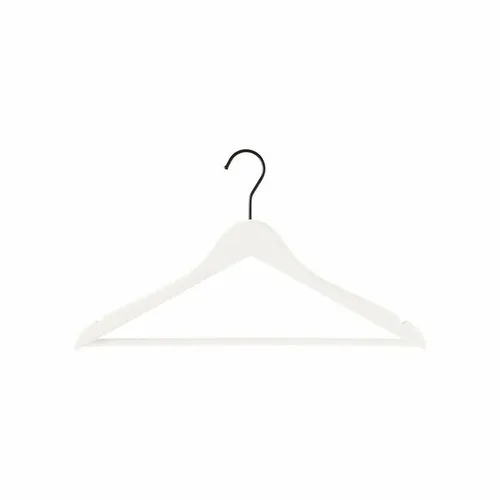 Compactor Vešiak Compactor Lotus s tyčkou z prírodného dreva, s vrúbkovaním, šírka 44 cm, biele