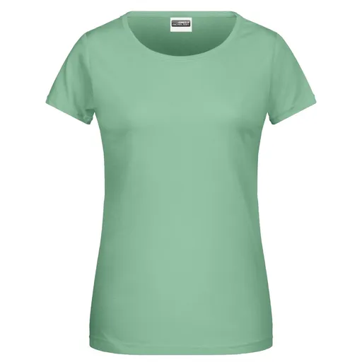 James & Nicholson (Daiber) Klasické dámske tričko z biobavlny 8007 - Jadeitová zelená | XL