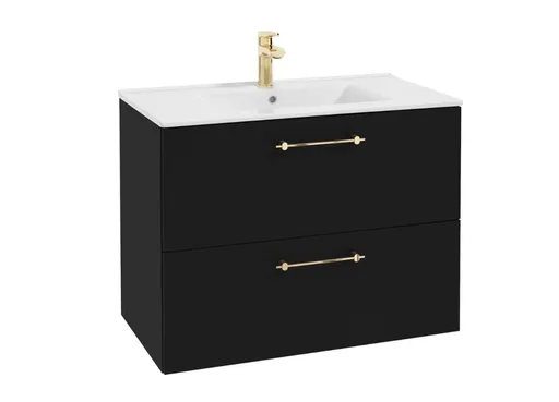 ArtDef Skrinka pod umývadlo FERATA D80 2S/45 | čierna 80 cm