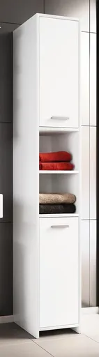 VCM Koupelnová vysoká skříňka Zalo L, bílá