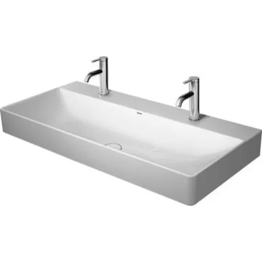 Duravit DuraSquare dvojumývadlo 100x47 cm dva otvory pre batériu 2353100043