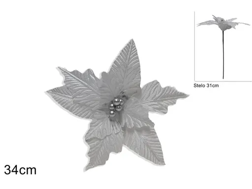 MAKRO - Hviezda vianočná 34cm biela