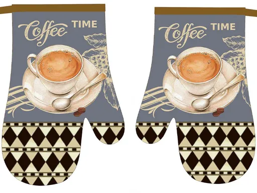 MAKRO - Chňapka kuchynská COFFE s magnetom 2ks, dekor Coffe Time